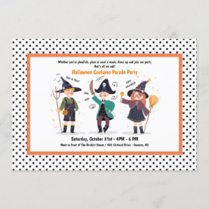 Halloween-tecken Costume Party Parad Inbjudningar