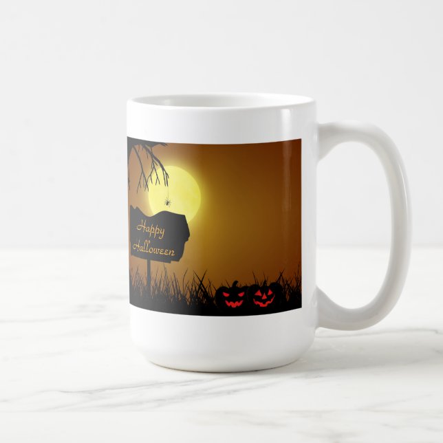 Halloween-tecken med påsar - Mugg (Höger)