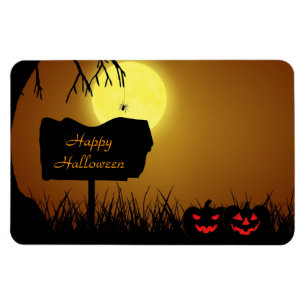 Halloween-tecken med pumpor - Flexibel magnet