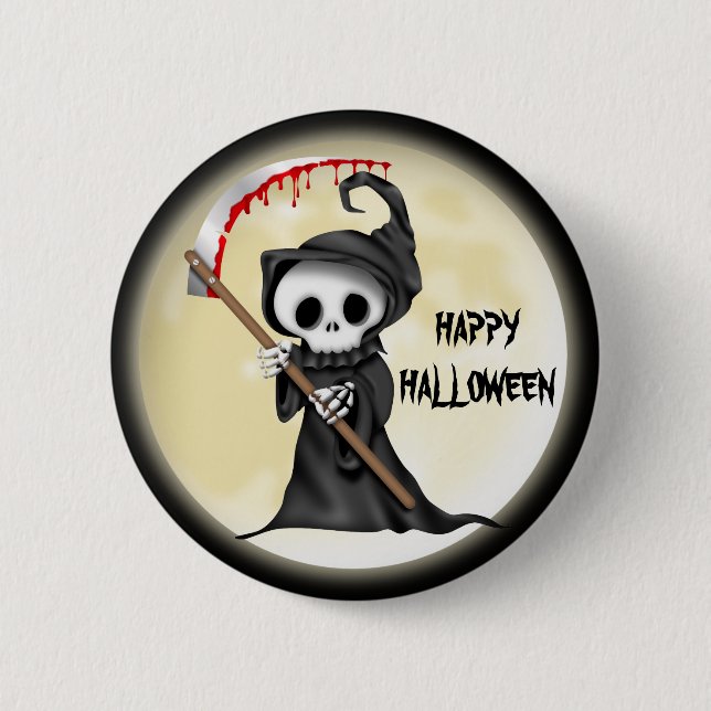 Halloween-Tecknad, knapp (Framsida)