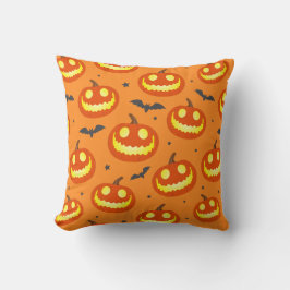 Halloween Tecknad Pumpkin Mönster Kudde