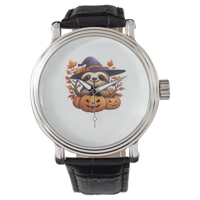 Halloween Tecknad Sloth Classic T-Shirt Armbandsur (Framsida)