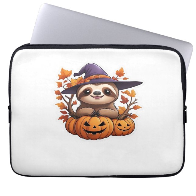 Halloween Tecknad Sloth Classic T-Shirt Laptop Fodral (Framsidan)