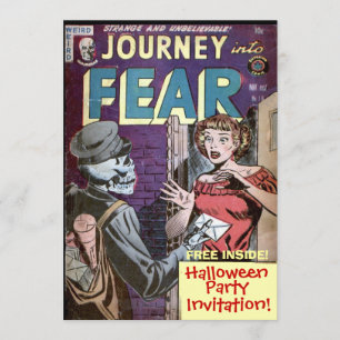 Halloween Tecknad Strep Funny inbjudan
