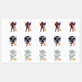Halloween Tecknad Succubus - Mörk och uppspelning Klistermärke