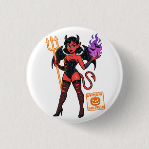 Halloween Tecknad Succubus - Mörk och uppspelning Knapp