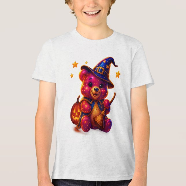 Halloween Teddybjörn Häxa för barn T Shirt (Framsida)