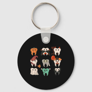 Halloween Teeth Spooky Halloween Dentist Quote Nyckelring