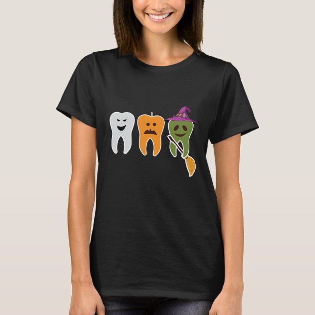Halloween teethboo-design t shirt (Framsida)