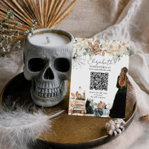 Halloween-tema Bröllopsdusch Presentregistrering Q