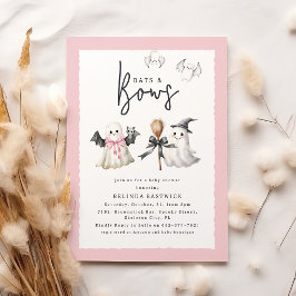 Halloween-tema fladdermöss och slingor baby shower inbjudningar