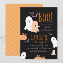 Halloween-tema Födelsedagsinbjudan