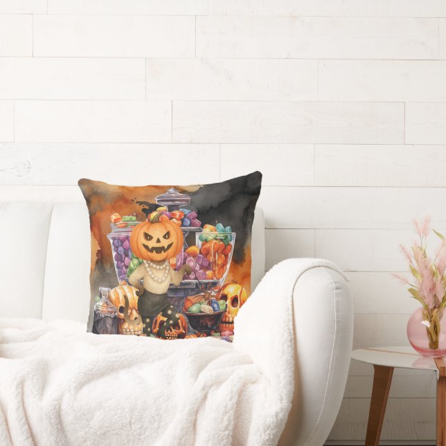 Halloween-tema för siameskattsälskare  kudde (Soffa)