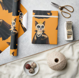 Halloween-tema för siameskattsälskare presentpapper