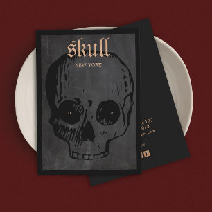 Halloween-tema Skulluppläsningskort för Visning Visitkort
