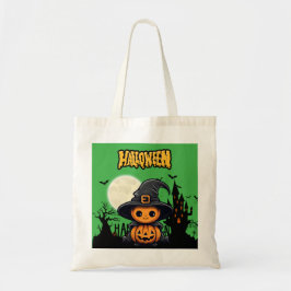 Halloween-tema totebag tygkasse