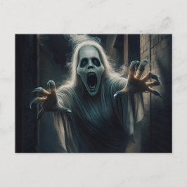 Halloween-tema vykort. vykort