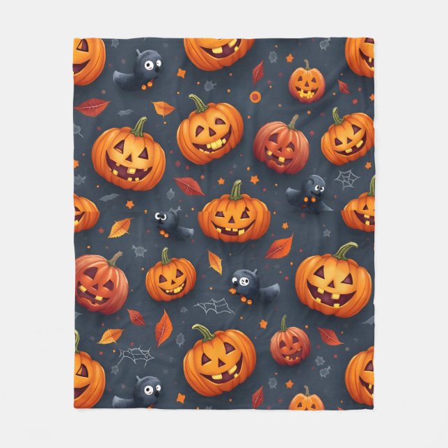 Halloween-temad medelstor fleece Blanket (Framsidan)