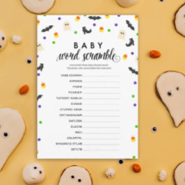 Halloween-temat baby ord-dammduschspel program