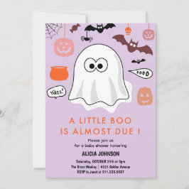 Halloween-temat Baby Shower-inbjudan liten boo Inbjudningar
