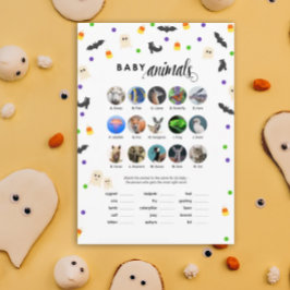 Halloween-temat babyduschspel baby djur program