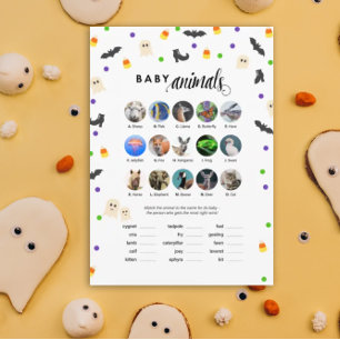 Halloween-temat babyduschspel baby djur program