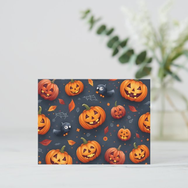 Halloween-temat vykort för Helgdag (Stående Fram)