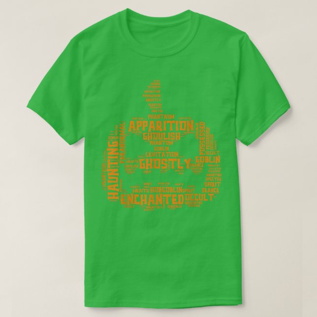 Halloween Terms Scary Pumpkin List rd Cloud1608 T Shirt (Design framsida)