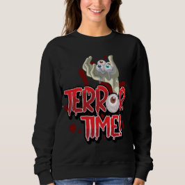 Halloween Terror Time Zombie Hand med Öga T Shirt