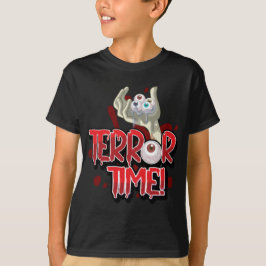 Halloween Terror Time Zombie Hand med Öga T Shirt