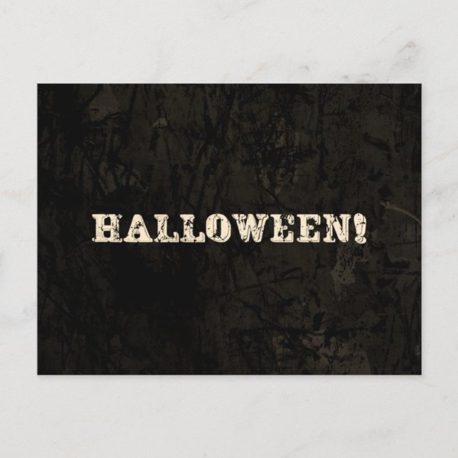 Halloween-text Vykort (Framsida)