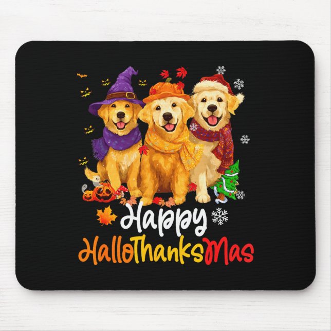Halloween Thanksgiving Christmas Golden Retriever  Musmatta (Framsidan)