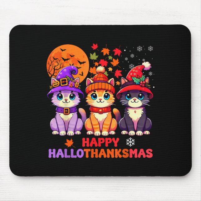 Halloween Thanksgiving Christmas Happy Hallothanks Musmatta (Framsidan)