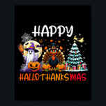 Halloween Thanksgiving Christmas Turkey Happy Hall Poster<br><div class="desc">Halloween Thanksgiving Christmas Turkey Happy Hallothanksmas</div>
