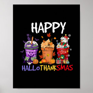 Halloween Thanksgiving Glad Hallothanksmas Säsong Poster