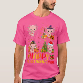 Halloween Thanksgiving jul Aolotl HalloTack T Shirt