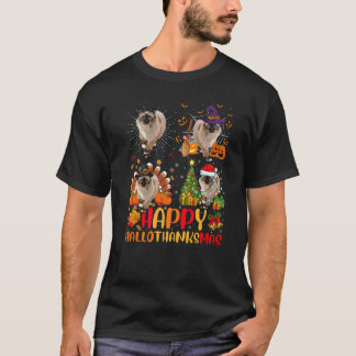 Halloween Thanksgiving jul balinesisk katt hall T Shirt