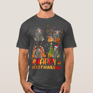 Halloween Thanksgiving jul Bear Hallothanksm T Shirt