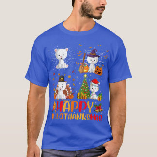 Halloween Thanksgiving jul Bear Hallothanksm T Shirt