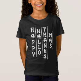 Halloween-Thanksgiving Jul Funny Typografi T Shirt