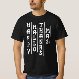 Halloween-Thanksgiving Jul Funny Typografi T Shirt