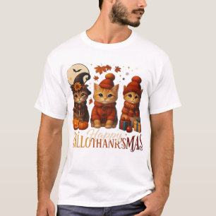 Halloween Thanksgiving jul Glad HalloTack T Shirt