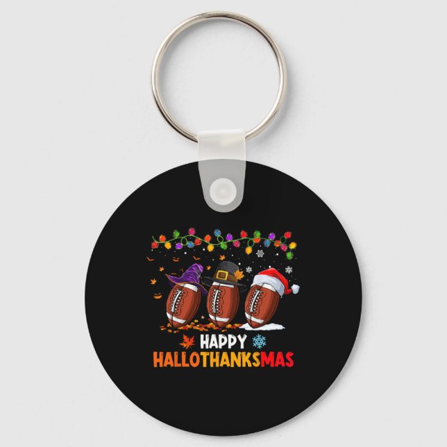 Halloween Thanksgiving jul Hallothanksmas Fo Nyckelring (Framsida)