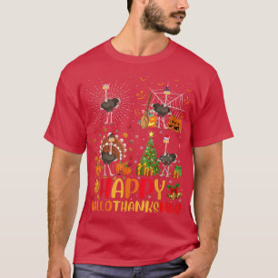 Halloween Thanksgiving jul: Ostrich Bird Hall T Shirt
