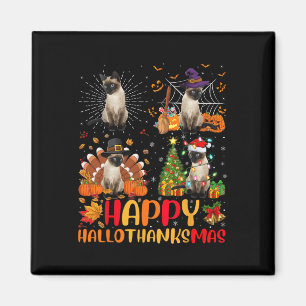 Halloween Thanksgiving jul Siamese Cat Hallo Magnet