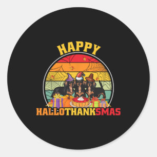Halloween Thanksgiving jul Wiener Glad Hall Runt Klistermärke