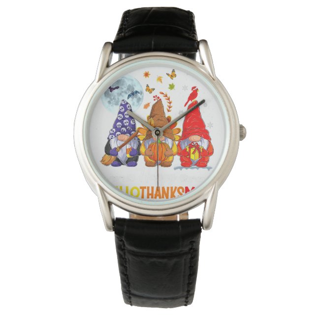 Halloween-Thanksgivingen jul Lycklig HalloTack Armbandsur (Framsida)