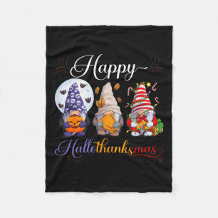 Halloween-Thanksgivingen jul Lycklig HalloTack Fleecefilt