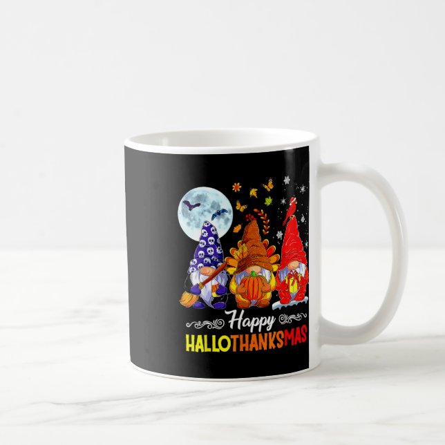 Halloween-Thanksgivingen jul Lycklig HalloTack Kaffemugg (Höger)