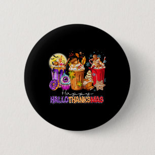 Halloween-Thanksgivingen jul Lycklig HalloTack Knapp